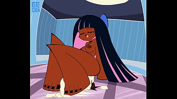 Preview 3 of Ayle C - Panty &amp_ Stocking with garterbelt - masturbating her black pussy