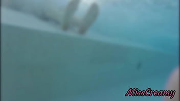 Preview 1 of So Lusty - FLASHING my COCK in front of my STEPDAUGHTER in a PUBLIC POOL and she HELPS me MASTURBATE in front of everyone - REAL SEX RISKY