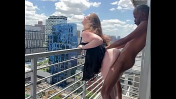 Preview 3 of Sheva Blowjob - Just casually fucking against the NYC skyline with DicGreyson