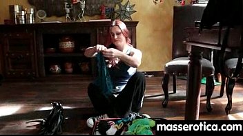 Preview 1 of Sweet Ten Blonde - Sensual Oil Massage turns to Hot Lesbian action 9