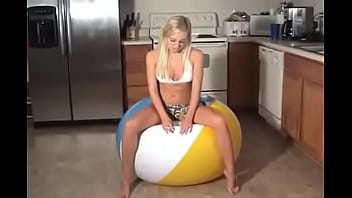 Preview 3 of Big Clitrs - Jaylyn Beach Ball Smoke Deflate
