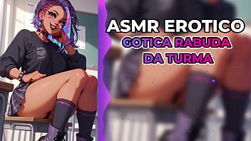 Preview 4 of Interracial Wife Cheat Cuckold - ASMR EROTICO  18 - Segredos da Colega G&oacute_tica: Sussurros e Desejos Proibidos&quot_