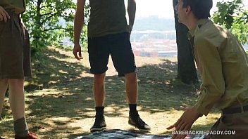 Preview 1 of Www Chaitali Xxxcom - Camp Site Outdoor Bareback Threesome Spit Roast