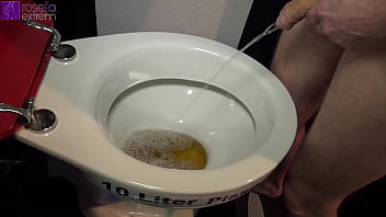 Preview 1 of First Time Pon - 2 piss - sip sluts vs a toilet bowl with 10 liters of piss! Full Movie / Camera 1
