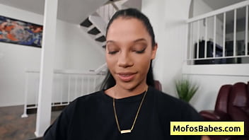 Preview 2 of Keira Etv Show - Sexy ebony with nice black booty sucking monster white dick and swallow it deep - Eden West,  Charles Dera