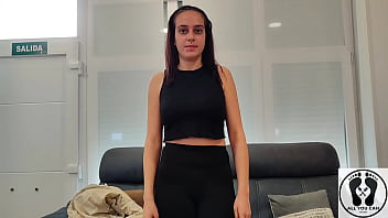 Preview 3 of Fiends Father - NEW AMATEUR MODEL 18YO LEYLA KIXX INTERVIEW CASTING FREE
