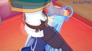 Preview 1 of Indian Teenbf - Aqua and Kazuma Satou intense sex. - KonoSuba Hentai