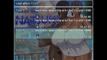 Preview 1 of Teen Young Sex Big Dick - Tanned Girl Natsuki [ HENTAI Game ] Ep.22 oiled massage on the beach made her pussy dripping wet !
