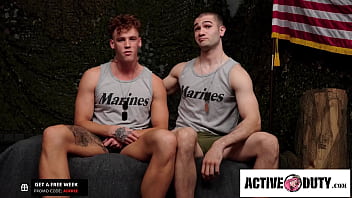 Preview 1 of Hd Porn Orgasms - Stud Blows His Load On Ginger Slut - Chris White,  Kyler Drayke - ActiveDuty