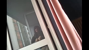Preview 4 of Girl Mauth Boy Teen - exhibe sur mon balcon