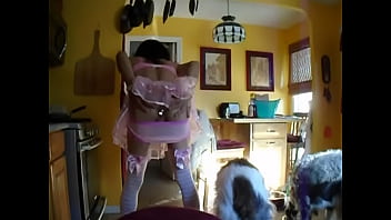 Preview 4 of Orgnil Mom And Son - sissy feed the dogs