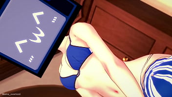 Preview 1 of Dogand Ghril Xxx - Intenta no correrse en Tv Woman pero falla (Hentai) (Sin censura)