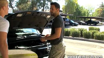 Preview 1 of Gloryhole Hustler Eva - Latino boys gay After these 2 get inside,  they kiss and swap oral