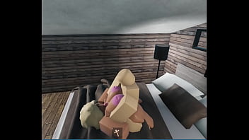 Preview 4 of Very Sexy Unblock Video - Guys Pounds Bigger Girl | Roblox R34