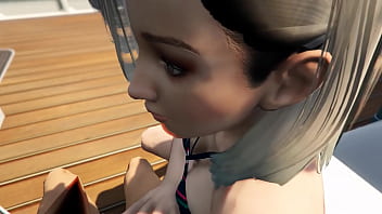 Preview 4 of Fred Po - GTA 5 - Cutie Bikini Babe gets Fucked on Yacht (Moans Added)