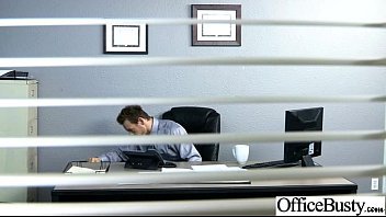 Preview 3 of Mother And Son Spy Canere - Sex In Office With Nasty Wild Busty Worker Girl vid-17