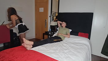 Preview 1 of Arci Munoz Sex Video - Marina Gold RolePlay of horny maid who fucks perverted client with huge cock