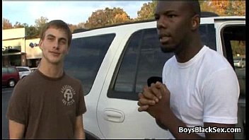 Preview 2 of Thun Blonde - White boy gets pounded by black cock 22