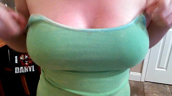 Preview 2 of Breastfeeding Lucky Guy - Wife Flashing Her Big Tits