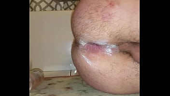 Preview 1 of Belles Dames - Huge dildos and fisting his own ass