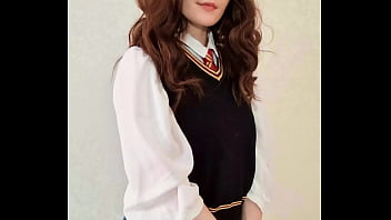 Preview 2 of My Mom Okd Pussy - Hermione is a little shy,  but her shyness won&#039_t stop her from being a naughty slut ready to fuck right now