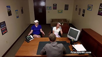 Preview 2 of Wife On Sleep Mode - Sexy golf chicks riding principals dick at the office