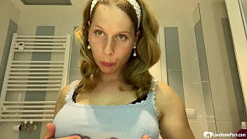 Preview 2 of Making My Dad Happy - Mom next door showing off her tits