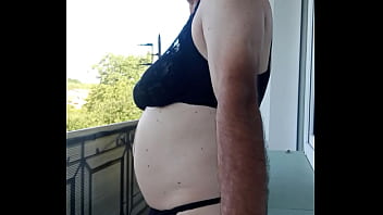 Preview 1 of Annie Body Toying - nagaania nago na balkonie , spragniona