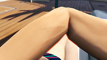 Preview 2 of Fyamile Sex - GTA 5 - Cutie Bikini Babe gets Fucked on Yacht