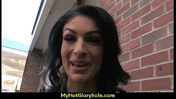 Preview 1 of Horni Chating Big Tit - Hot couple having oral sex in gloryhole interracial 10