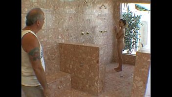 Preview 3 of Mia Khalifa Wd Doll Sex - Young Asian Sucking Old Man At Shower