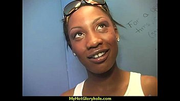 Preview 3 of Hande Hairy - Ebony teen shows off her blowjob skills at gloryhole 1