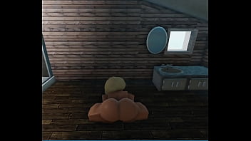 Preview 2 of How And Horse Fuck - Fatassed Blonde Afro Girl Shows Off | Roblox R34