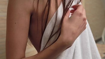 Preview 1 of Aacute Teen - Brunette Kitty Jane masturbates in her shower. Wet pussy fingering
