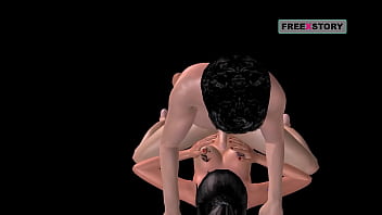 Preview 1 of Vegaina Test - Animated 3D porn video - A Japanese man Breast Fucking Indian Bhabhi.