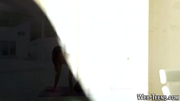 Preview 1 of Old Guy And Teen Girl - Yoga asian teen munches