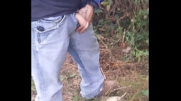 Preview 1 of Lunch Lun - my man pissing outside!