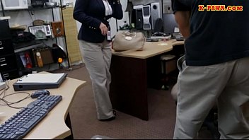 Preview 1 of Sss Xxnx - Bigtits business lady nailed by pawn man in the backroom
