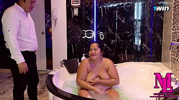Preview 2 of Cindy Starfall Xxx - I ordered room service while I was in the jacuzzi,  I asked the bellboy for all his milk and he gave it to me all over my bitch face.