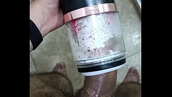 Preview 2 of Anybunny Itm Son Punish Brazzer - POV Big Uncut Cock Camilo Brown Using An Automatic Masturbation Toy To Get An Intense Cumshot Orgasm