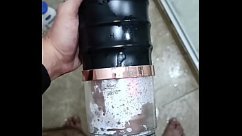Preview 4 of Anybunny Itm Son Punish Brazzer - POV Big Uncut Cock Camilo Brown Using An Automatic Masturbation Toy To Get An Intense Cumshot Orgasm