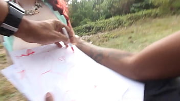 Preview 1 of Allison Tyler Family Strok - Nature Boy : FUCKING BIG Titty Red Head ARTIST in THE JUNGLE