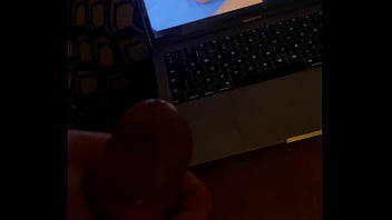 Preview 3 of Big Booty Spread Legs - Mr Big Dick UK wanking his rock hard cock watching big tit big dick porn