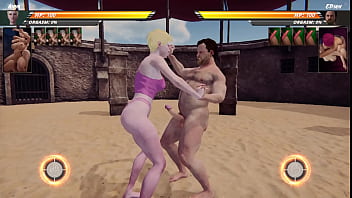 Preview 1 of Milk Solo 003 - Anya vs. Ethan (Naked Fighter 3D)