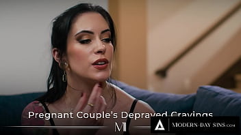 Preview 1 of Jav Bhabi I - MODERN-DAY SINS - Pregnant Wife Wants Prenatal Instructor Anna de Ville To Fuck Husband Seth Gamble