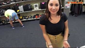Preview 1 of Wilma Gonzalez Porno - Curvy amateur college girl fucked by pawnkeeper to earn money