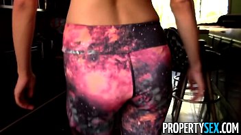 Preview 2 of Xxx Vdeo Movie - PropertySex - Horny wife selling house tricks strangers to fuck her