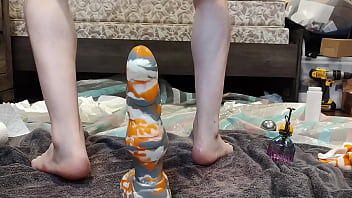 Preview 2 of Orgasm Hardcore - Knotting my bad dragon taking a tall boy can and a wine bottle all the way in my ass deep. Think you could wear me out? In chastity the entire time. Pent up.