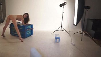 Preview 2 of Great Dicks Foursome - Emily in blue dress does modelling
