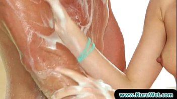 Preview 1 of Xnxx Mom Video - Nuru Massage Shy Guy Fuck Pussy Hard 05